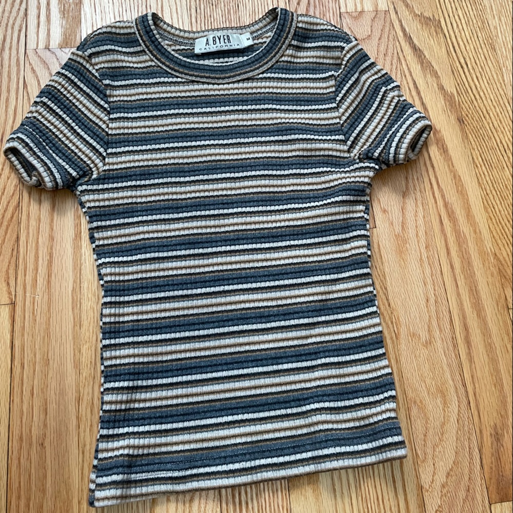 Vintage striped crop top